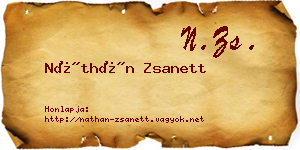 Náthán Zsanett névjegykártya